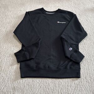 Champion Black Crewneck Pullover Sweatshirt Small S
